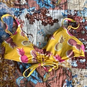 S|P Aerie V Ruched Scoop Bikini Top